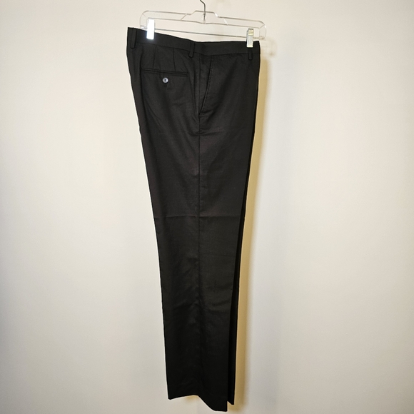 👍Keneth Cole Reaction black with stripe wool men's suit jacket 42T pants 36T - Picture 9 of 11